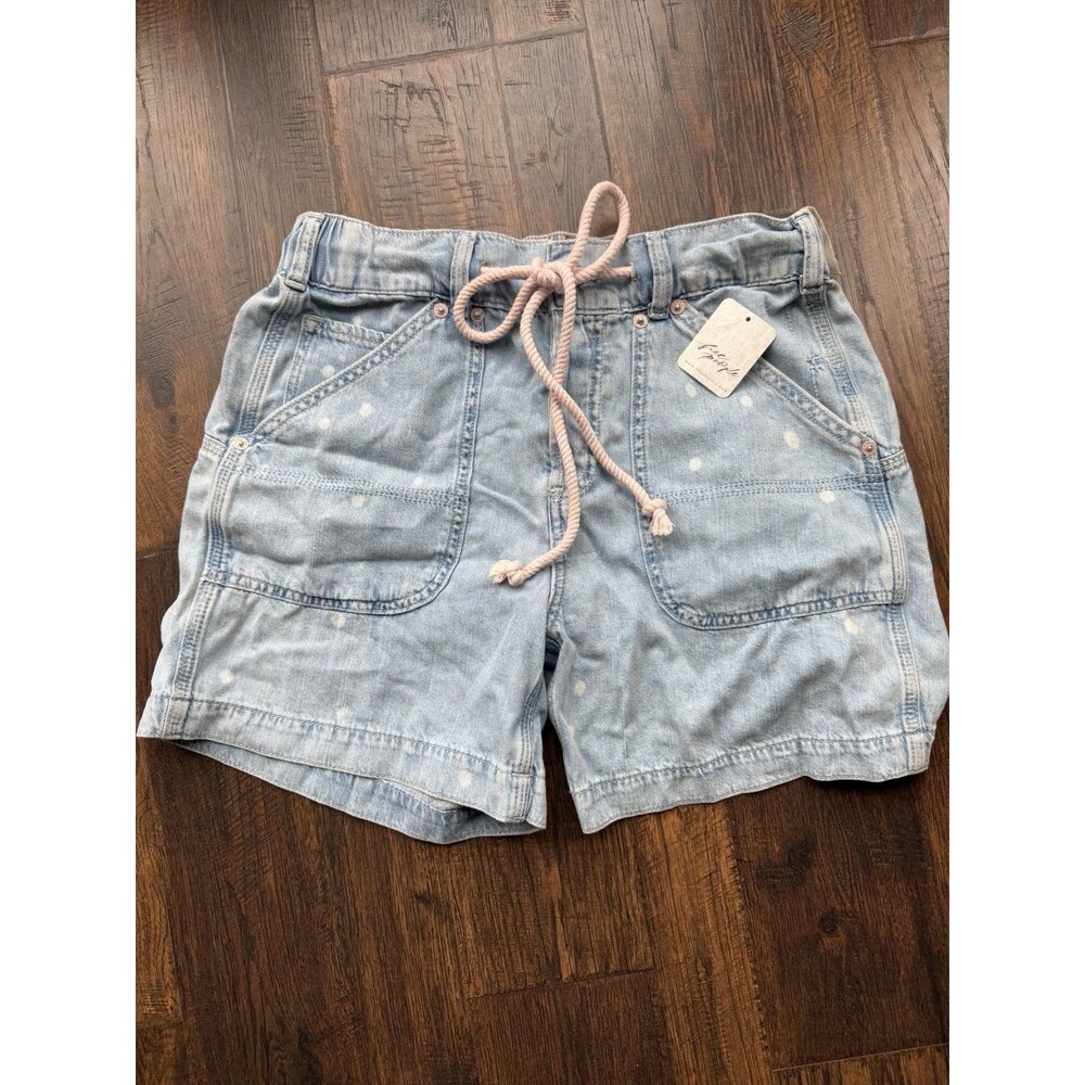 Free People We The Free Second Chances Button Fly Drawstring Shorts Size XS NWT